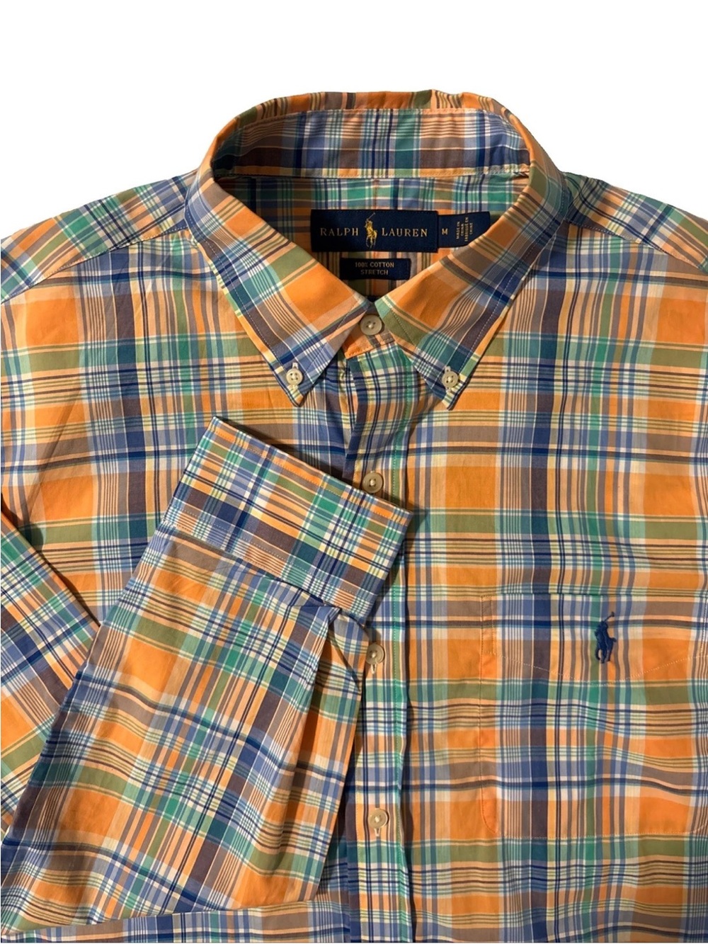 Ralph Lauren Men’s Long Sleeve Button Down Shirt Size Medium Plaid Preppy NWOT